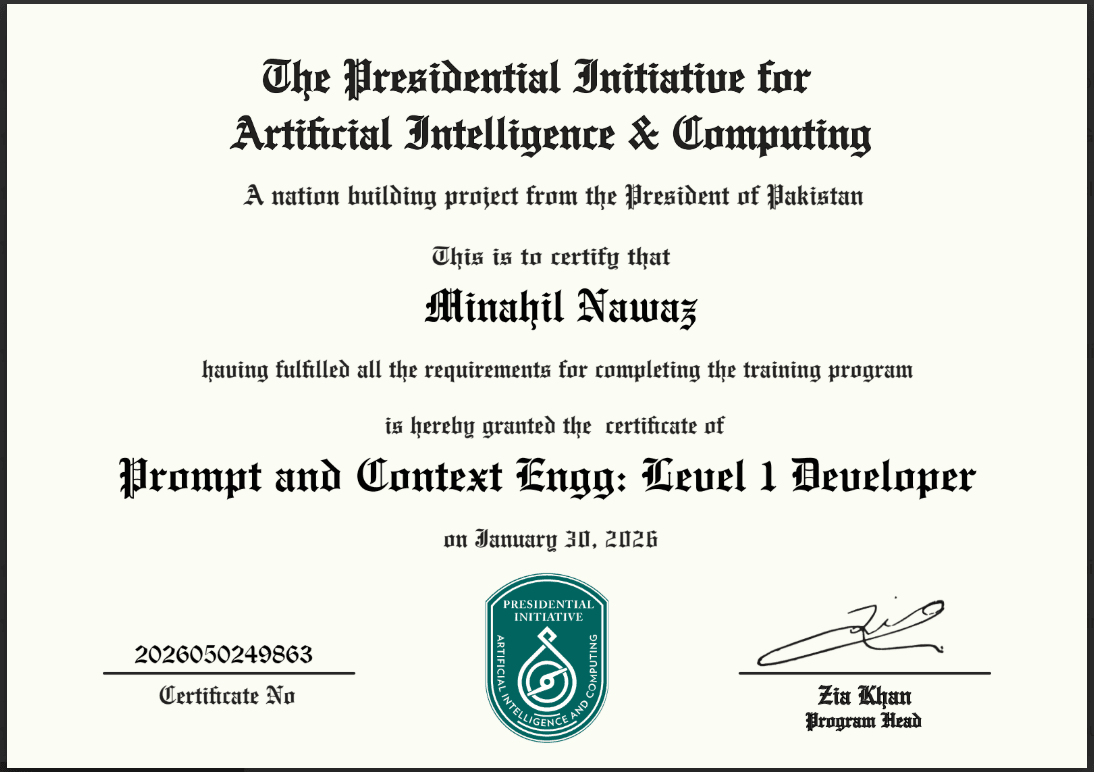 Prompt Engineering – Certificate